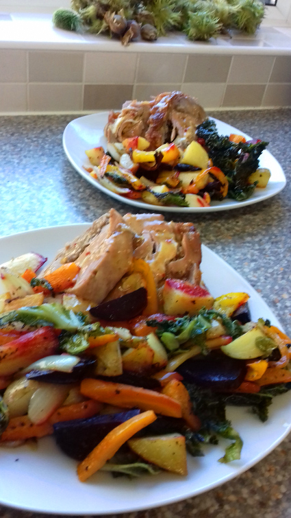 Turkey thigh stuffed with Gammon and Brie