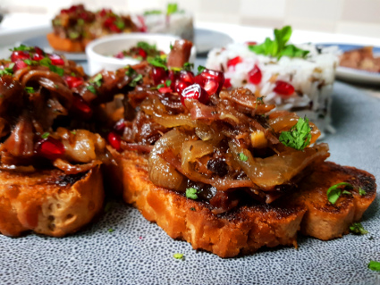 Slow Roast shoulder of Lamb with Pomegranate Molasses