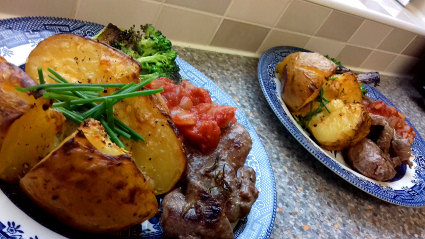 Grilled lamb steak with Rosemary and chargrilled Broccoli recipe
