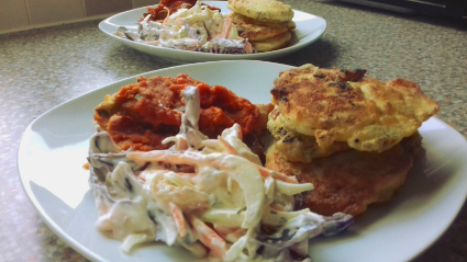 Loaded mashed Potato Fritters