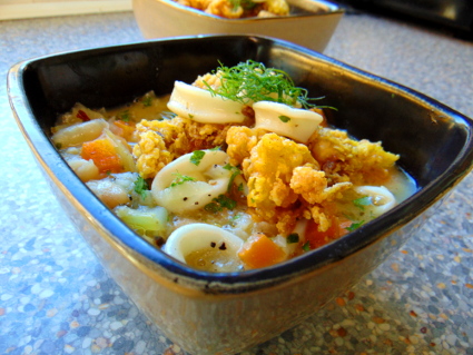 Squid & White Beans recipe, eat well on universal credit