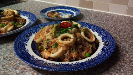 Calamari Risotto Style recipe